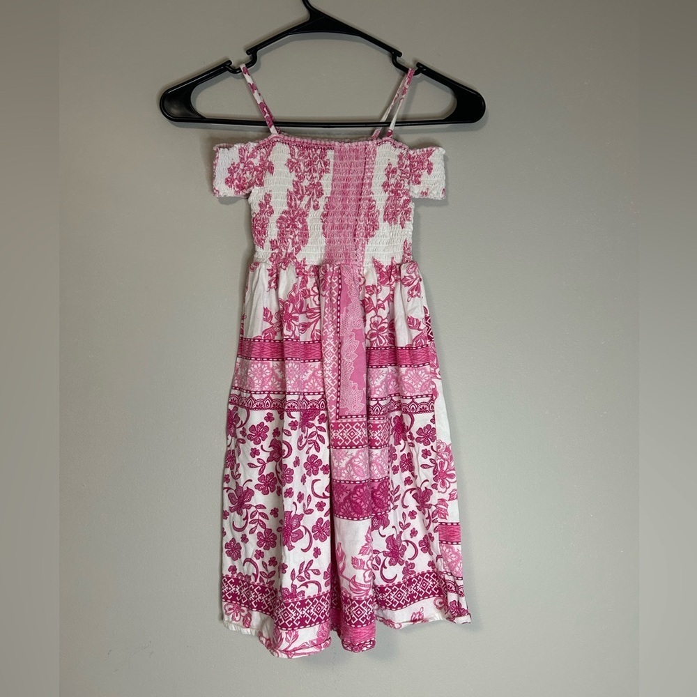 The Children’s Place Pink and White Smocked Sundress, Size 5/6